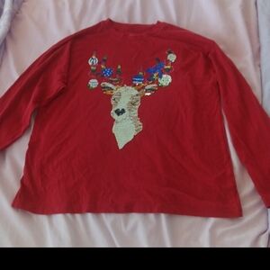 Red Kids Reindeer Shirt